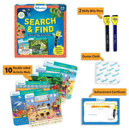 Skillmatics Search and Find, Reusable Activity Mats, Gifts for Ages 3 to 6