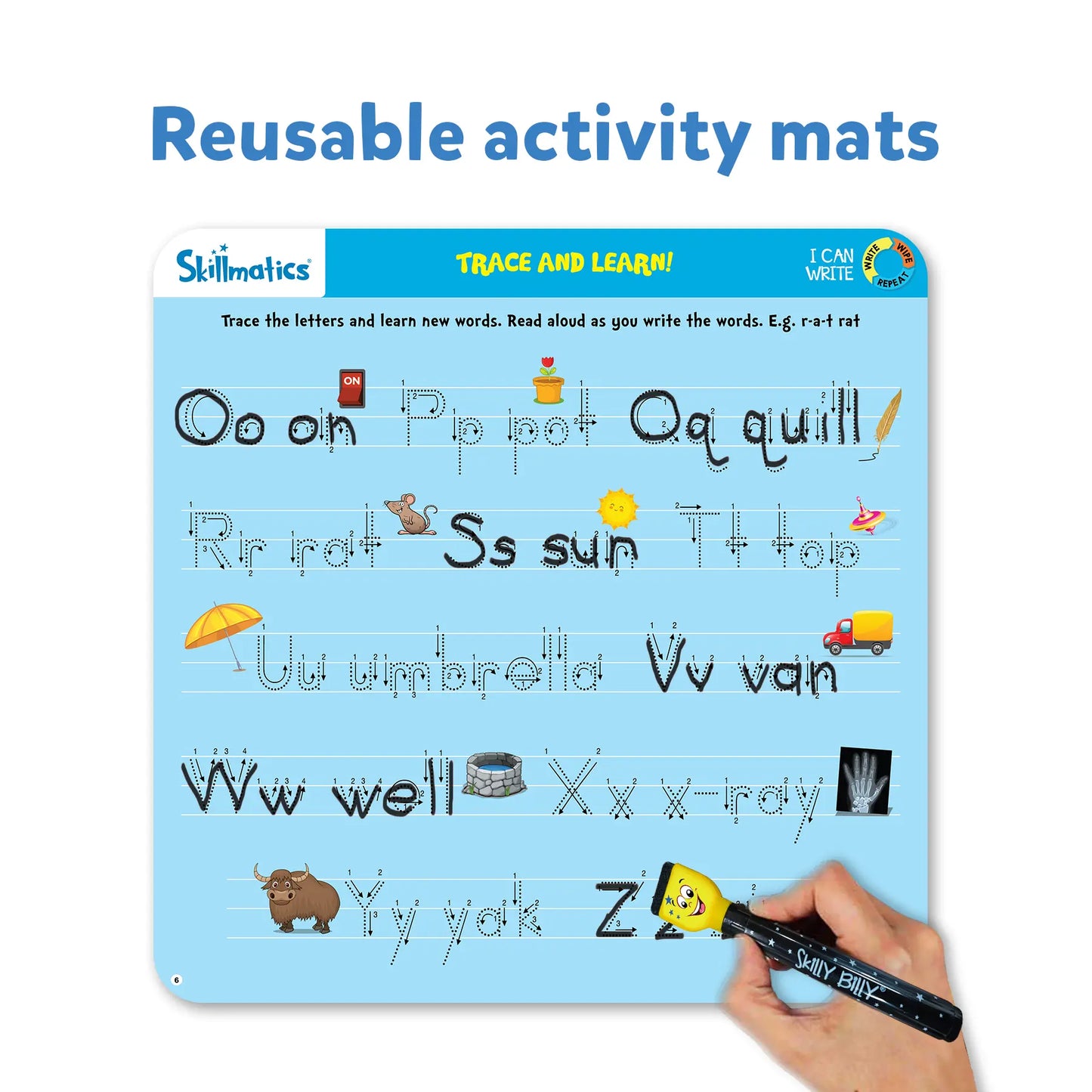 Skillmatics I Can Write, Reusable Activity Mats for Ages 3 to 6