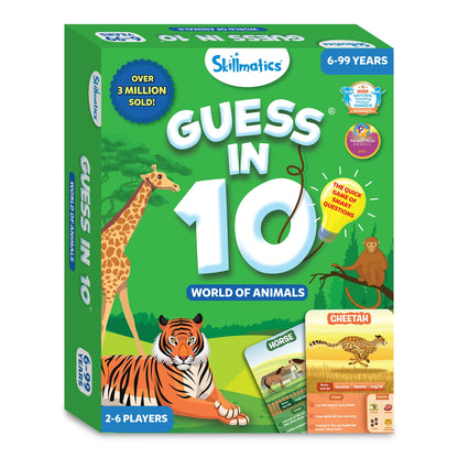 Skillmatics Card Game - Guess in 10 World of Animals, for Ages 6 and Up