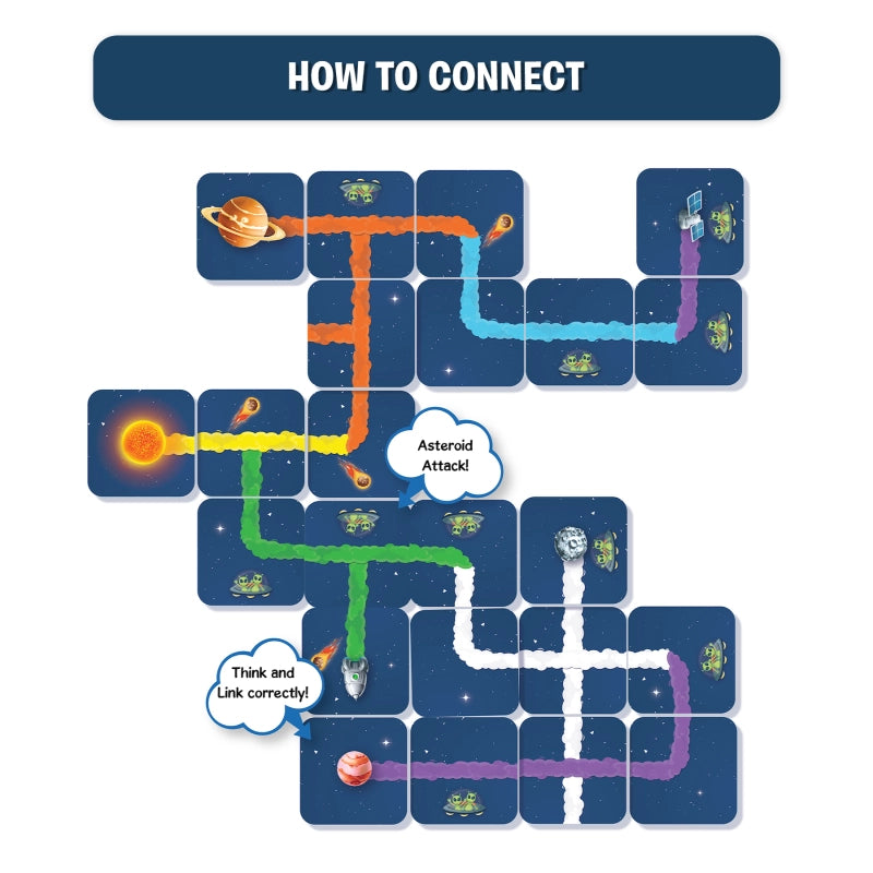 Connectors Mission Space | Domino & tile game (ages 6+)