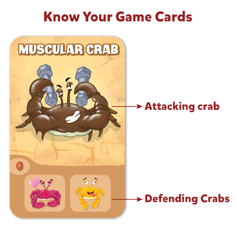 Crab Clash | Fierce Card Game of Attack and Defense (ages 7+)