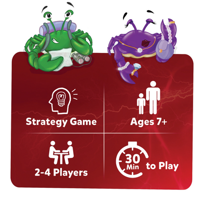 Crab Clash | Fierce Card Game of Attack and Defense (ages 7+)