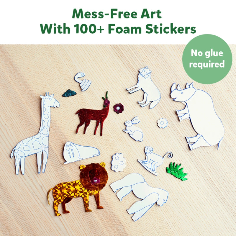 Foil Fun: World Of Animals |  No Mess Art Kit (ages 4-9)