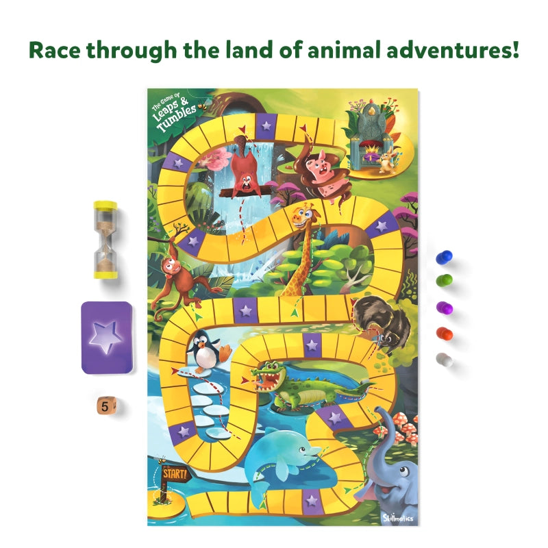 Leaps & Tumbles | Fun Family Board Game (ages 3+)