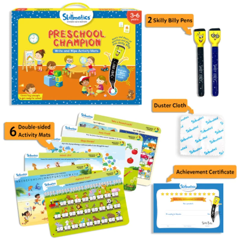 Preschool Champion | Reusable Activity Mats (ages 3-6)