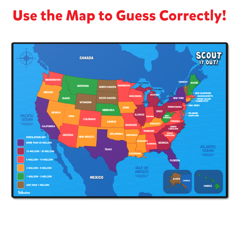 Scout it Out: The 50 States | Trivia Board Game (ages 7+)