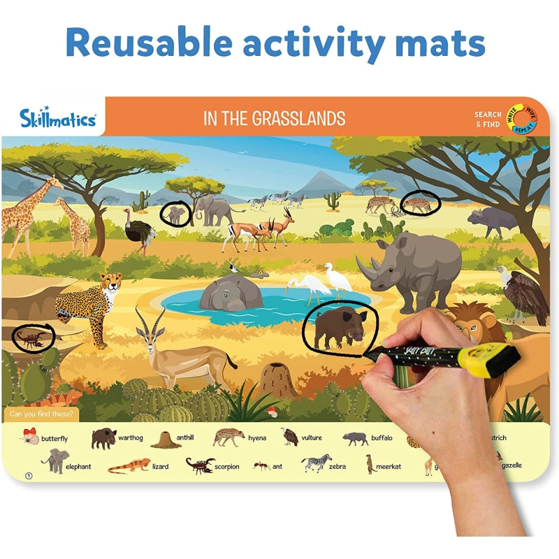 Search and Find: World of Animals | Reusable Activity Mats (ages 3-6)