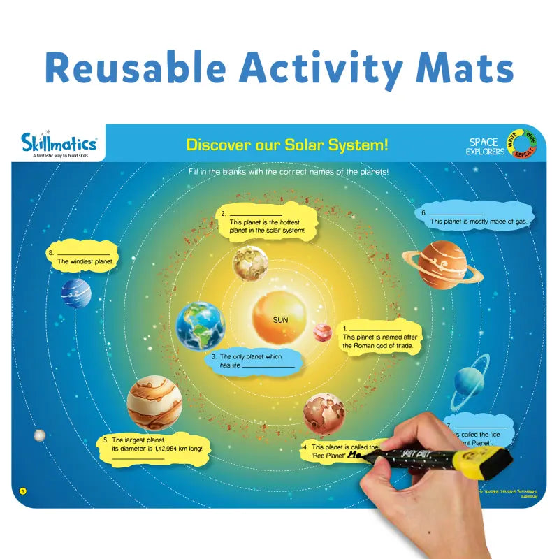 Space Explorers | Reusable Activity Mats (ages 6-9)