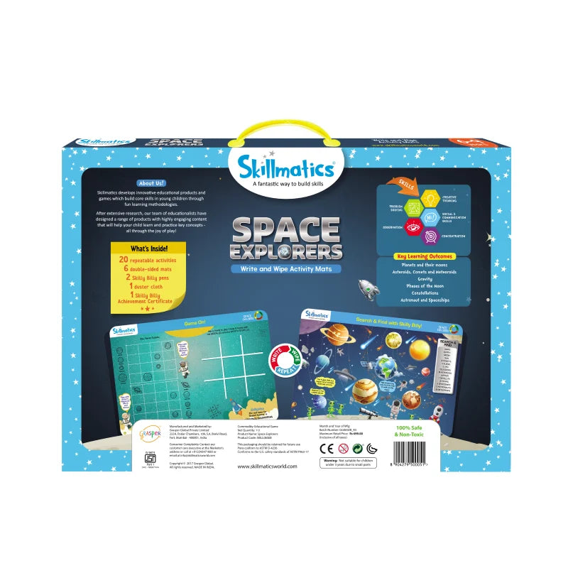 Space Explorers | Reusable Activity Mats (ages 6-9)