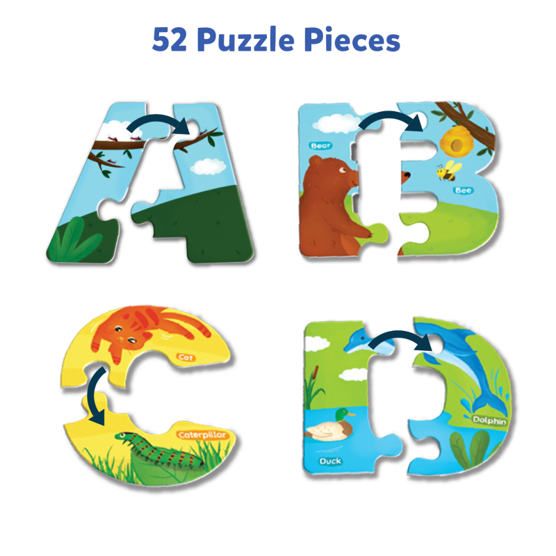 The Animal Alphabet | Fun & Educational Jigsaw Puzzle (ages 3-6)