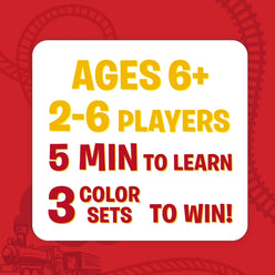 Game age and player information displayed on Train of Thought Family Conversation Starters card