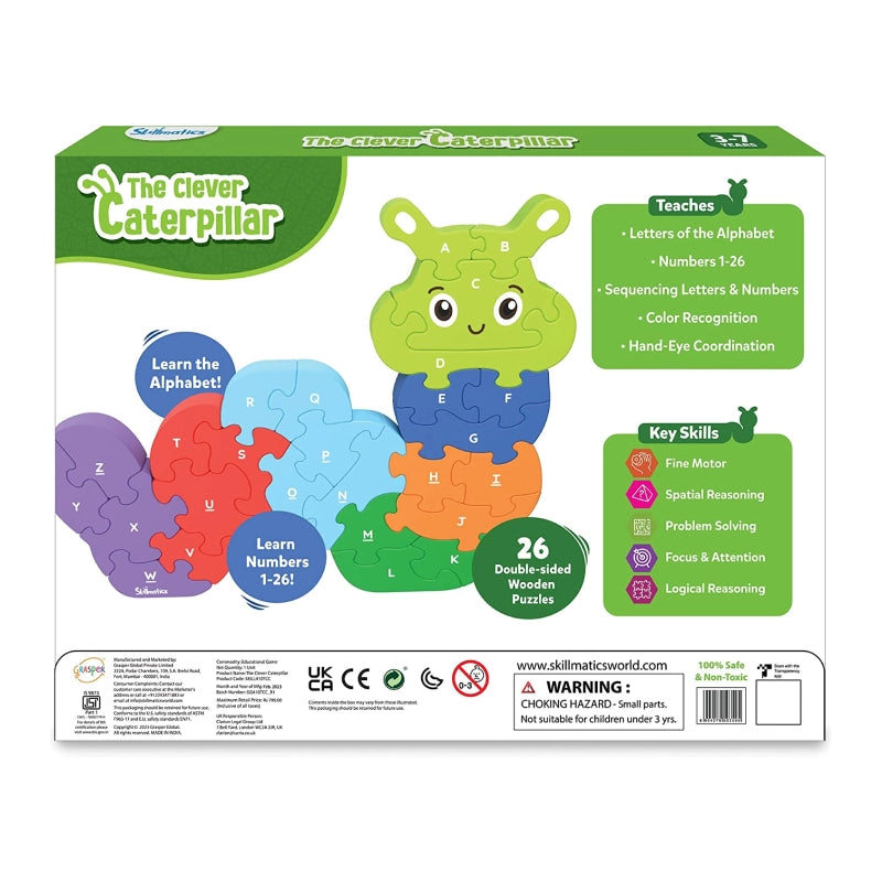 The Clever Caterpillar | Wooden Puzzle (ages 3+)